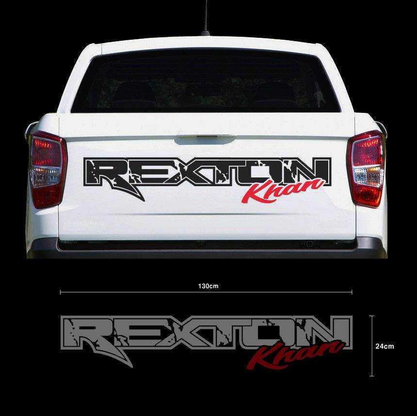 Rear Tailgate 'Rexton' Decal for KGM SsangYong Musso, view 4