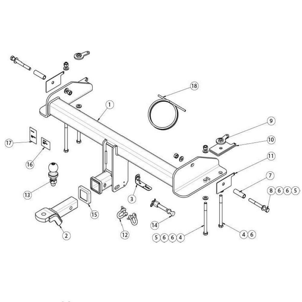 TrailBoss Heavy Duty 3500kg Tow Bar for KGM SsangYong Musso (LWB Only), view 2